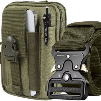 Tactical Waist Bag with Belt Trizand 24322, Green