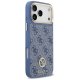 Guess 4G Strass Logo & Big Strap Metal Buttons MagSafe Phone Case Cover iPhone 17 Pro Max - Blue