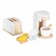 Wooden Play Kitchen Appliance Set for Kids: Toaster, Coffee Maker and Mixer, 16 Pieces