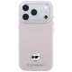 Karl Lagerfeld Grained Choupette Head Metal MagSafe Case for iPhone 17 Pro / 18 Pro - Pink