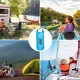 Waterproof Dry Bag Backpack for Hiking Camping Canoeing Traveling 30L, Blue