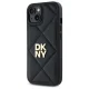 DKNY Quilted Stack Logo Phone Case for Apple iPhone 15, Black