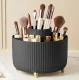 Rotating Makeup Organizer for Vanity, 360 Spinning Cosmetic and Brush Holder, Black