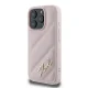 Karl Lagerfeld iPhone 16 Pro Max Case Diagonal Quilted Script, Pink