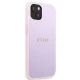 Guess Saffiano Hot Stamp & Metal Logo Case for iPhone 13 mini, Purple