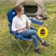 Mountain Goat Folding Camping Chair with Armrests, Navy Blue