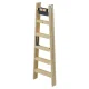 Hailo Master H80 Wooden Double Step Ladder 2x6 Steps, Brown