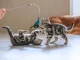 Interactive Cat Wand Toy with Feathers and Rattle Fishing Pole Teaser