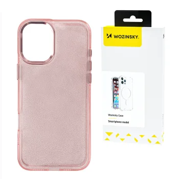 Wozinsky Glitter Case for Samsung Galaxy S25 Ultra, Pink with Glitter