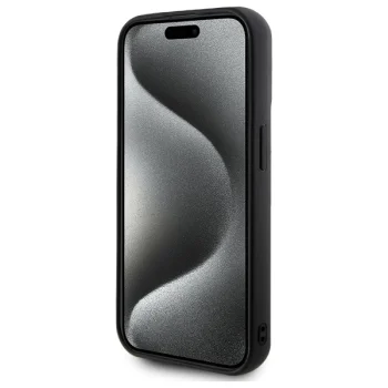 Karl Lagerfeld iPhone 15 Pro Max Case 3D Rubber Signature, Black