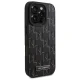 Karl Lagerfeld iPhone 16 Pro Max Case Leather Monogram Metal Logo MagSafe, Black