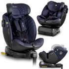 Nukido Aero Line Grozāms Bērnu Autokrēsliņš, Melns/Tumši zils, 0-36 kg ISOFIX