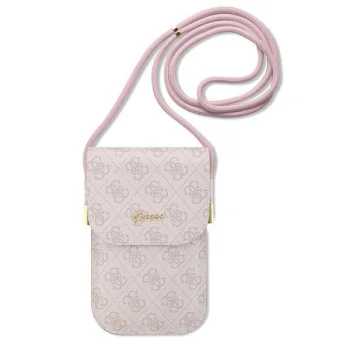Guess Smartphone Handbag 4G Metal Script Logo, Pink