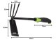 2-in-1 Hand Garden Hoe and Cultivator Rake DIVODV, Black-Green