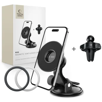 Tech-Protect N50 MagSafe Magnetic Car Phone Holder - Black