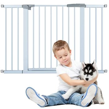 Extra Wide Baby Gate for Stairs and Doorways 30-49 Inch Pressure Mounted Safety Gate