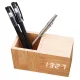 Wooden Desk Organizer with Digital LED Clock
