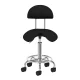Activeshop 6001 Beauty Salon Saddle Stool with Backrest, Black