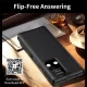 Samsung Galaxy Z Fold 4 (SM-F936) Leather Cover with View Window Card Slot Case, Black