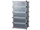 Modular Shoe Cabinet, 5 Tiers, Black