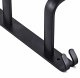 3-Bar Wall Mounted Towel Rack with Hooks 60 cm, Matte Black