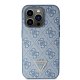 Guess iPhone 15 Pro Case Crossbody 4G Metal Logo, Blue