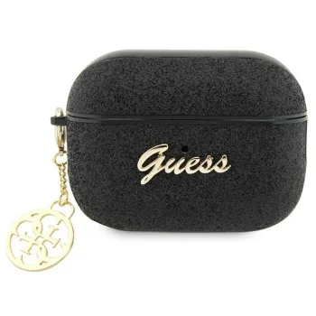 Guess AirPods Pro 2 Case GUAP2GLGSHK Black PU Glitter Flake 4G