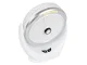 Wireless Desk Fan with LED Light and Rechargeable Battery, White/Silver