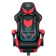 Sofotel Cerber Gaming Chair with Ergonomic Support and Footrest, Black and Red