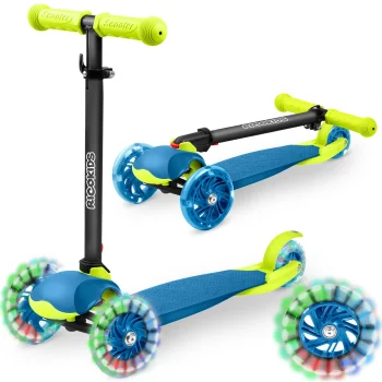 Ricokids Loco three-wheel scooter for kids, blue-green