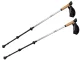 Adjustable Nordic Walking and Trekking Poles, Silver