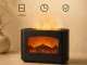 Air Humidifier and Aromatherapy Diffuser with LED Flame Effect, Black