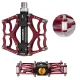 Rockbros JT201012LR Aluminum Bicycle Pedals, Red