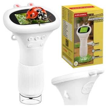 Kruzzel 1000x Kids Digital Microscope with 2.0" IPS Screen, White