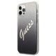 Guess iPhone 12 Pro Max Case Glitter Gradient Script, Black
