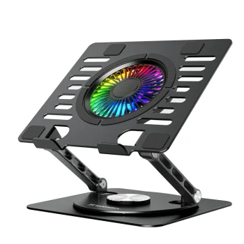 Wozinsky CoolBase WDCX-X16-AS 360° Laptop Cooling Stand 10"-16", RGB, Black