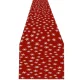 Christmas Table Runner with Snowflake Motif 33x275 cm, Red/White