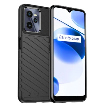 Thunder Case for Realme C35 TPU Armor Phone Case, Black