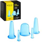 4Fizjo FACE+ Silicone Cupping Therapy Set for Face, 5 pcs, Blue