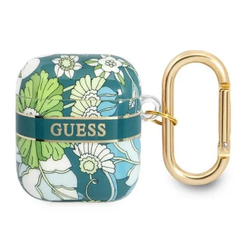 Guess AirPods Cover Flower Strap Green