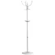 Standing Coat Rack ModernHome with 14 Hooks for Entryway, Metal Hall Tree, white