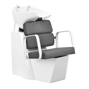 Hairdressing Wash Unit Gabbiano Porto White and Grey