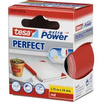Tesa extra Power Perfect Cloth Tape 2.75m, Red