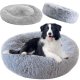 Soft Plush Pet Bed for Dogs and Cats, 100 cm, Light Grey