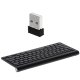 Wireless Bluetooth keyboard for Smart TV and PC, black