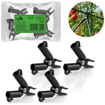 Plant Stake Connectors 11mm A-Type Plonos PL-941 4 Pcs, Black