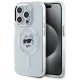 Karl Lagerfeld iPhone 15 Pro Max Case IML Metal Choupette Head MagSafe, White