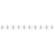 Ruhhy 00024955 LED Christmas String Lights Reindeer, 10 pcs, Warm White