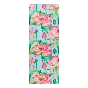 Balance Non-Slip Rubber Gymnastic Fitness Yoga Mat 185x68x0.4cm, Pink flowers