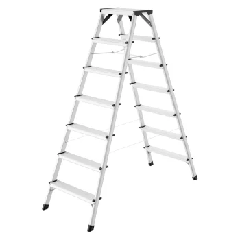 Hailo D60 StandardLine Double-Sided Step Ladder, 2x7 Steps